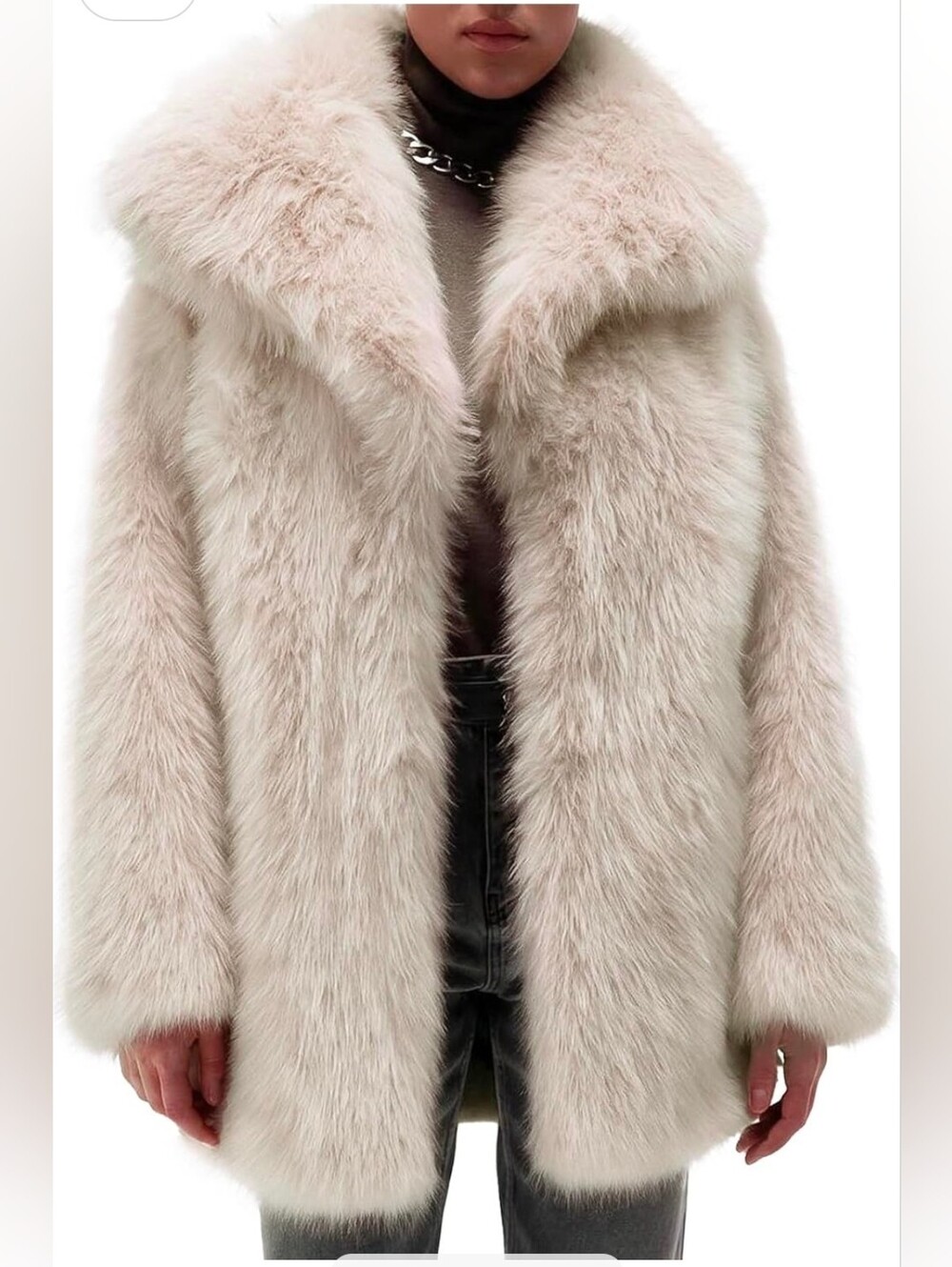 NWT Faux Fur Coat Jacket M Plush Warm